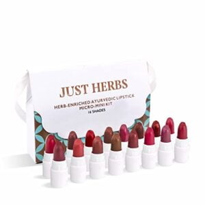 Ayurvedic Creamy Matte Micro Mini Lip stick Travel Kit Hydrating Moisturizing Lipsticks for Women Suitable All Tones (Pack of 16)