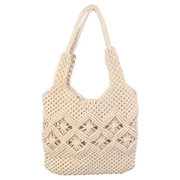 Buy R.R.LALA Macrame handmade bag | Mobile carry bag | Twisted Natural Bag | Sling handmade bags | Best Gift Bags | Stylish and Cool bags | Shoulder Bag Size - 60 L x 30 W Color Off White