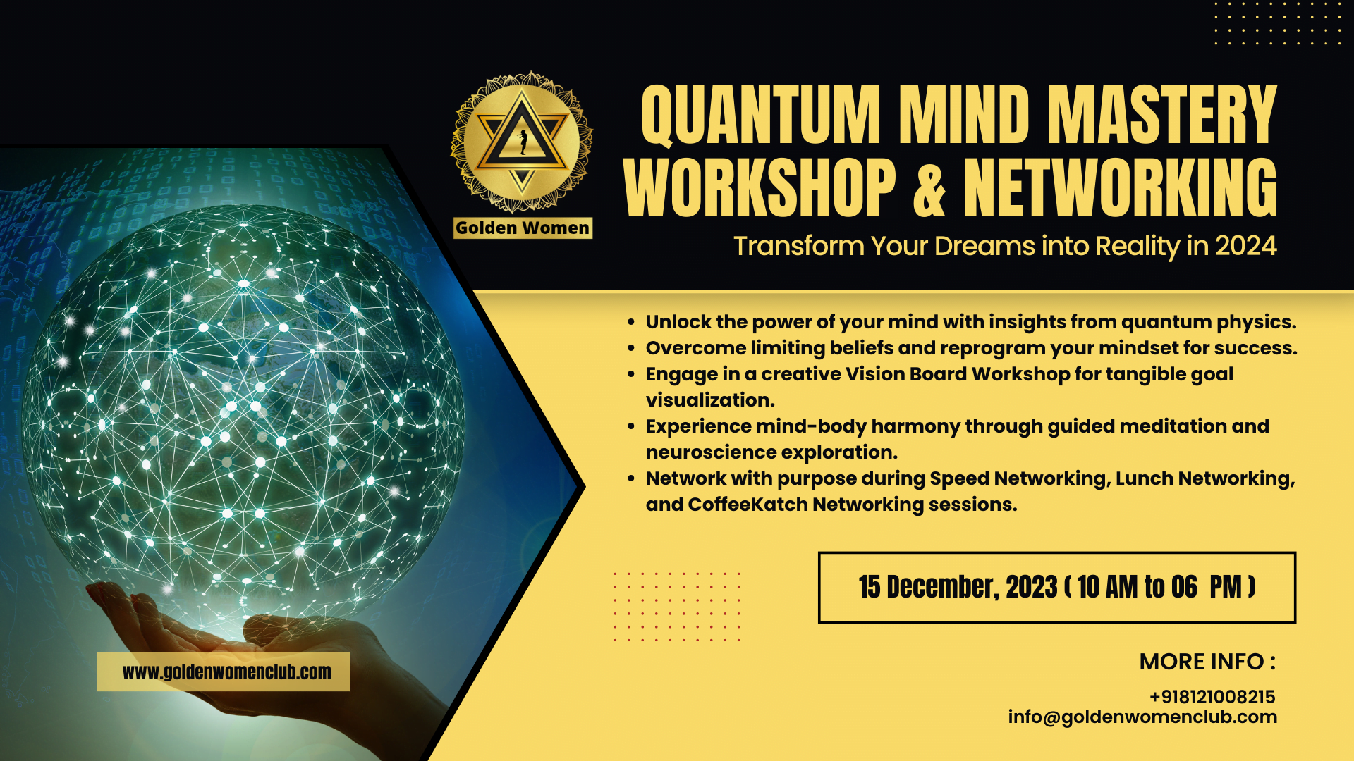 Quantum Mind Mastery & Vision board Workshop: Transform Your Dreams into Reality in 2024